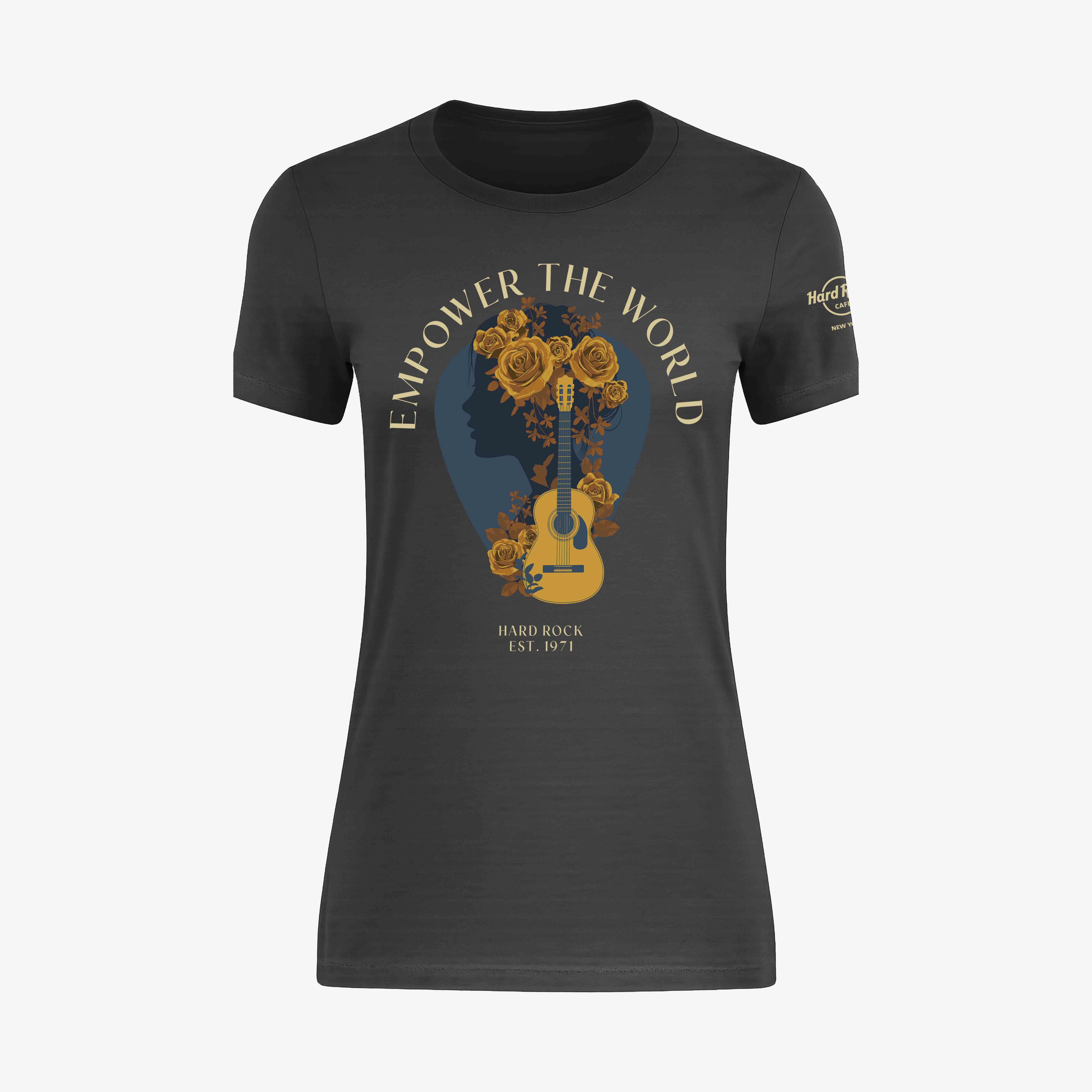 Ladies Empower The World Babydoll Tee in Gray image number 1